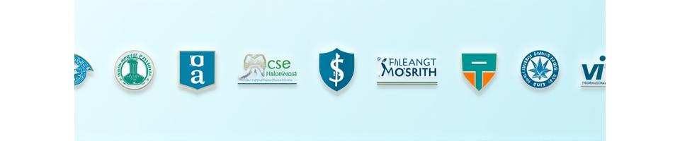 Logos of various financial institutions and educational partners in Singapore.